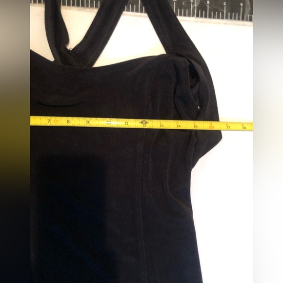 Expo Nite size 12 black vintage 90’s dress w/silver embellished stretch - Picture 9 of 16